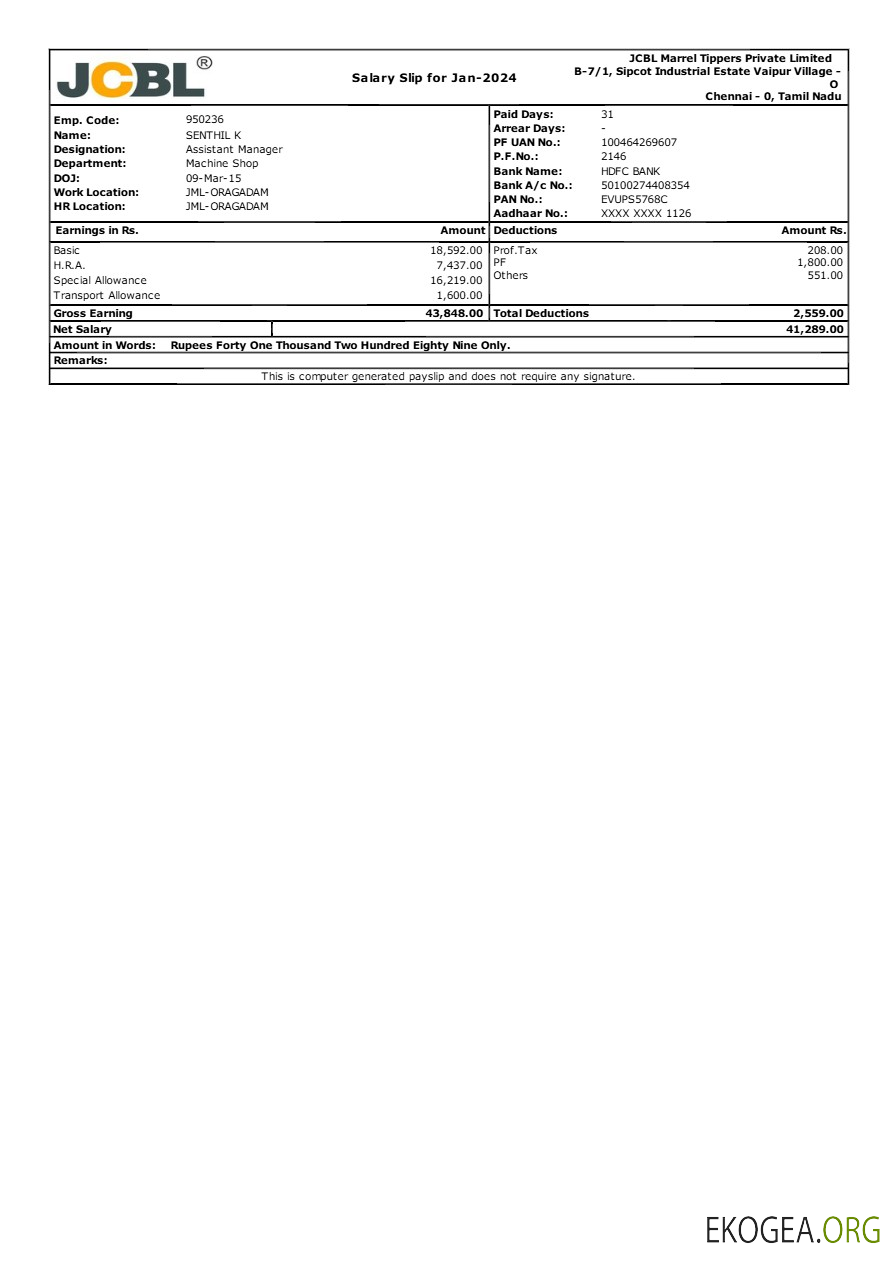 Modèle de fiche de paie du fabricant JCBL Marrel Tippers aux formats Word et PDF.pdf, 1